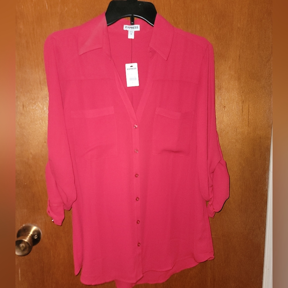 Express Button-Up Blouse